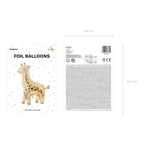 Giraffe - foil balloon