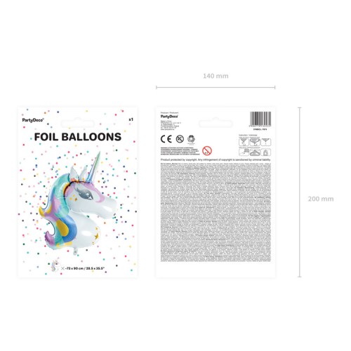 Unicorn - foil balloon